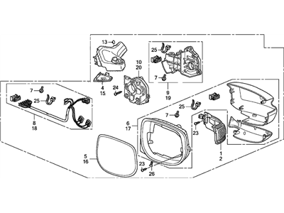 Honda 76250-TM8-316ZB Mirror, Driver Side Door (Neutron Blue Metallic)