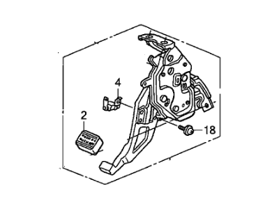 Honda 47100-S3V-A12 Pedal Assy., Foot Parking Brake