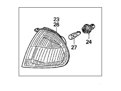 Honda 33300-SR2-A02 Light Assy., R. FR. Turn