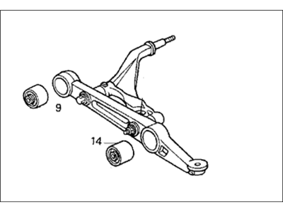 Honda 51350-SR3-A02 Arm Assembly, Right Front (Lower)