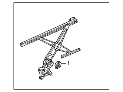 Honda 72751-SX0-003 Regulator, Left Rear Door Power