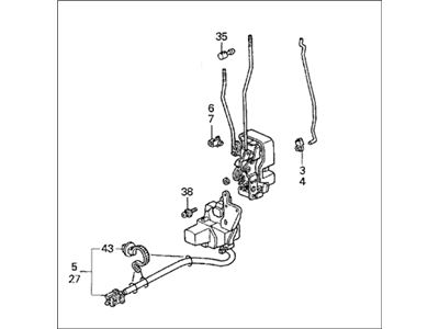 Honda 72110-SX0-A01 Lock Assembly, Right Front Door (Power)