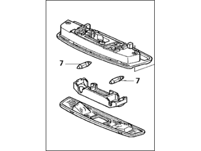 Honda 34400-SM4-003ZL Light Assembly, Front Map (Mild Beige)