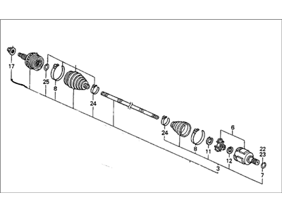 Honda 44010-SX1-950 Driveshaft Set, Passenger Side