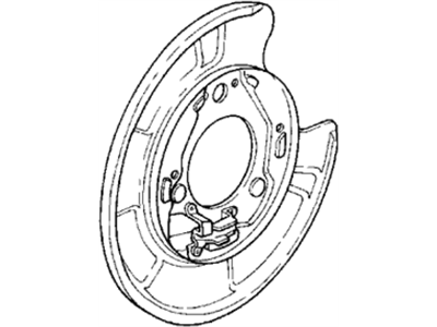 Honda 43120-SX0-J51 Plate, Left Rear Brake Back