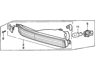 Honda 33300-SM4-A04 Light Assy., R. FR. Turn Signal (Stanley)