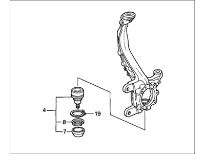 Honda 51215-SM5-950 Knuckle, Left Front