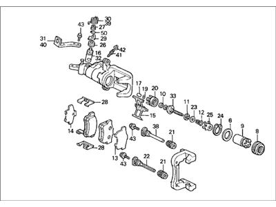 Acura 43230-SL5-A01 Caliper Assembly, Left Rear (11Clp-14S) (Nissin)