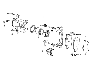 Honda 45210-SH2-A02 Caliper Assembly, R