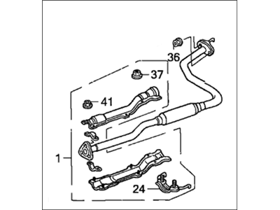 Honda 18220-SH2-A12 Pipe B, Exhuast