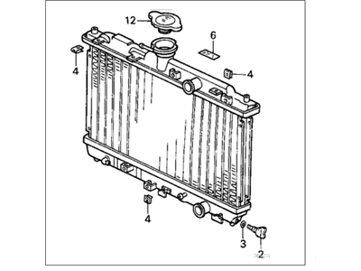 Honda 19010-PM5-405 Radiator Complete