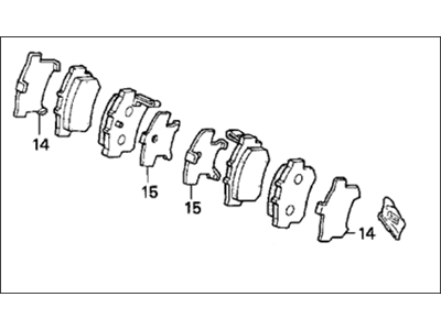 Honda 43022-SV5-305 Pad Set, Rear