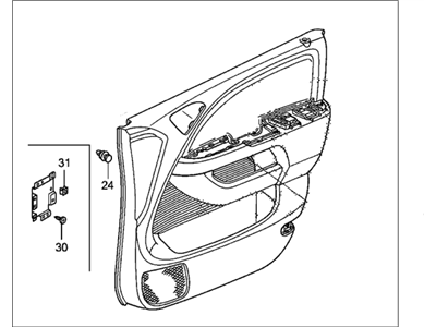 Honda 83557-SHJ-A01ZA Lining, L. FR. Door (Lower) *G64L* (OLIVE)