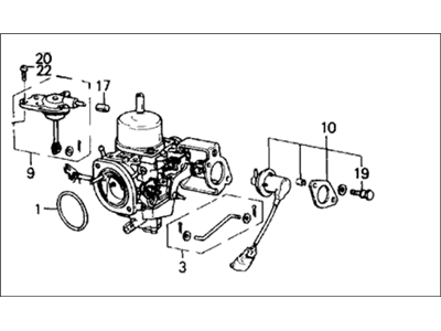 Honda 16101-PK1-L10 Carburetor Assembly, Passenger Side (Vf17C A)