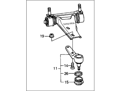 Honda 51460-SF1-050 Arm Assembly, Left Front (Upper)