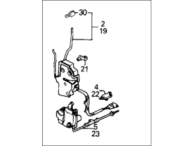 Honda 72110-SF1-A11 Lock Assembly, Passenger Side Passive Door Power