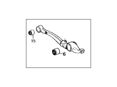 Honda 52360-SF1-970 Arm, Left Rear (Lower) (A.L.B.)