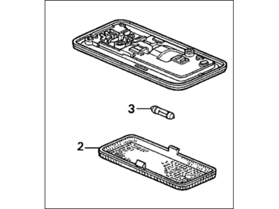 Honda 34250-692-023ZB Light Assembly, Interior (Lofty Gray) (Sunroof) (Daiichi)