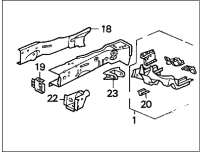 Honda 60810-SR0-902ZZ Frame, R. FR. Side