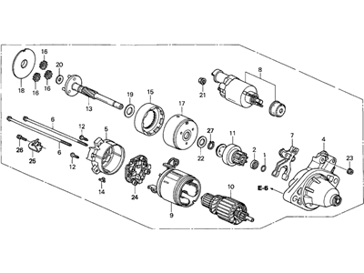 Honda 06312-PNE-505RM Starter, Reman