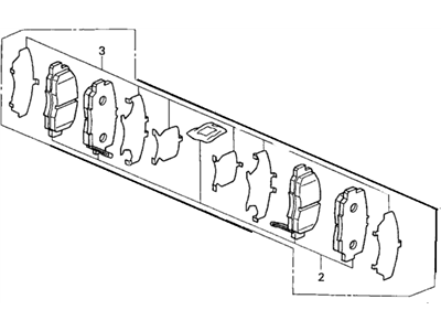 Honda 45022-S7A-000 Pad Set, Front