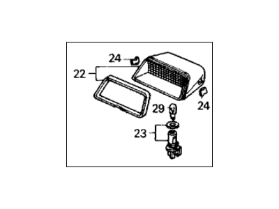 Honda 34270-SH4-A01ZA Light Assy., High Mount Stop *B49L* (FAIR BLUE)