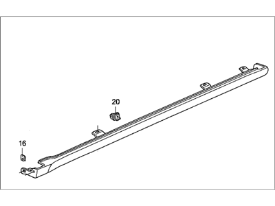 Honda 71800-SDA-A11ZD Garnish Assy., R. Side Sill *NH578* (TAFFETA WHITE)