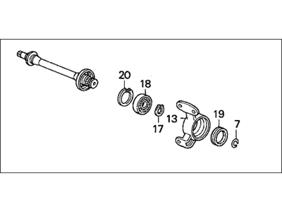 Honda 44500-SS0-010 Shaft Assembly, Half