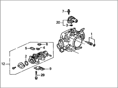 Honda 16400-P5M-A01 Body Assembly, Throttle (Gr60B)