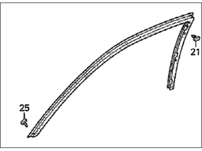 Honda 72325-S30-G00 Sub-Seal, R. FR. Door