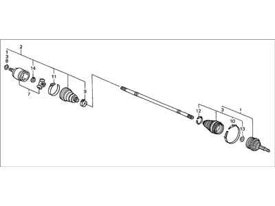 Honda 44306-S30-N22 Driveshaft Assembly, Driver Side