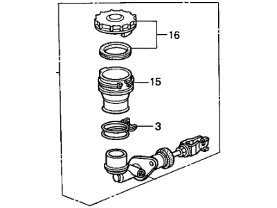 Honda 46920-S2A-003 Master Cylinder Assembly, Clutch