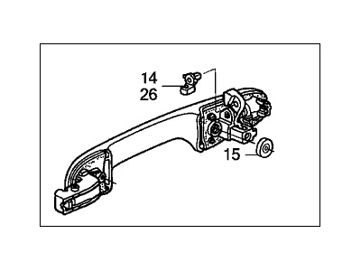 Honda 72140-SDA-A21ZG Handle Assembly, Right Front Door (Outer) (Royal Ruby Red Pearl)