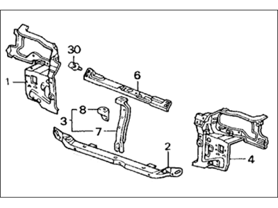 Honda 60400-SH5-A00ZZ Bulkhead, Front