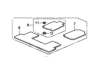 Honda 83600-T0G-A03ZC Mat Set F*NH167L*