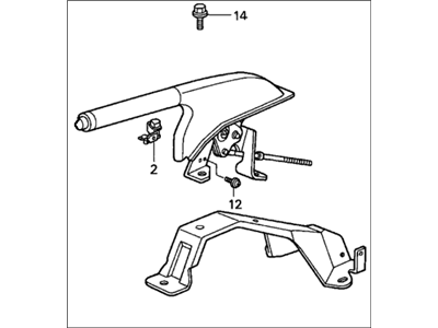 Honda 47105-S5A-J04ZA Lever Assy., Parking Brake *NH167L* (GRAPHITE BLACK)