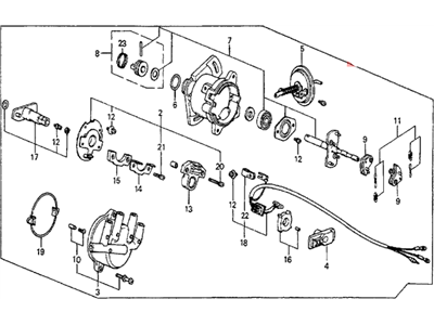 Honda 30100-PC7-661 Distributor Assembly (D4R83-14) (Hitachi)