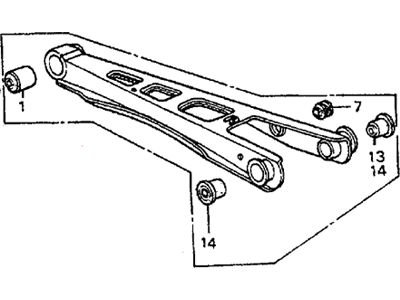 Honda 52360-SB0-621 Arm, Left Rear (Lower)