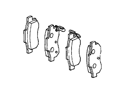 Honda 43022-SF0-307 Pad Set, Rear