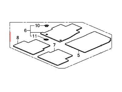 Honda 83600-TR3-A21ZA Floor Mat Set *NH167L*