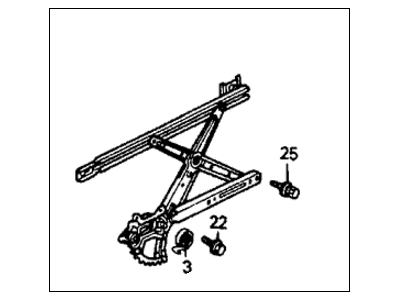 Honda 72250-SM4-901 Regulator, Left Front Door (Manual)