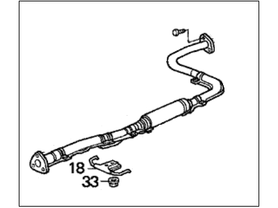 Honda 18220-SM4-306 Pipe B, Exhuast