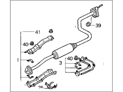 Honda 18220-SR0-319 Pipe B, Exhaust