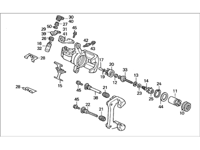 Honda 43018-S04-013 Caliper Sub-Assembly, Right Rear