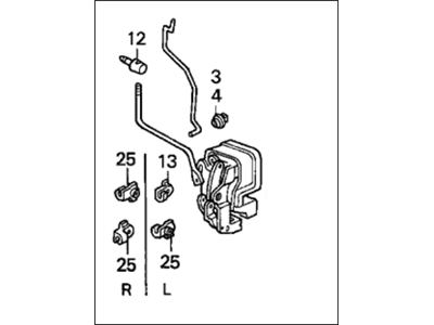 Honda 72150-SR0-A01 Lock Assembly, Driver Side Door