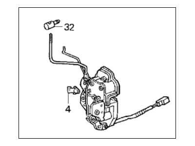 Honda 72110-SM2-A02 Lock Assembly, Right Front Passive Belt