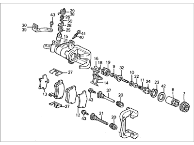 Honda 43230-SM4-G04 Caliper Assembly, Left Rear (9Clp-14S) (Nissin)