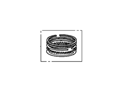 Honda 13011-RB1-004 Ring Set, Piston (Std) (Riken)