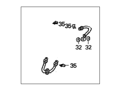 Honda 01466-SL4-901 Hose Set, Rear Brake