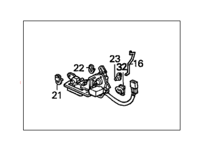 Honda 74800-SV5-A01 Lock Assembly, Tailgate